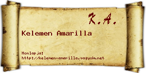 Kelemen Amarilla névjegykártya